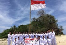 Peringati Sumpah Pemuda, Objek Wisata Molosing Jadi Tempat Upacara Anak-anak Paskibraka 2019