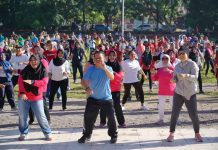 Peringati HKG dan Menyambut Hari Ibu, PKK Senam Sehat
