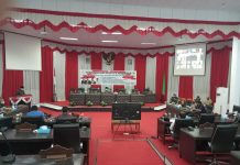 Revisi Perda Pilsang Masuk DPRD Suasana rapat paripurna DPRD Kotamobagu