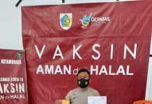 Ribuan Personel TNI-POLRI Disuntik Vaksin Covid-19 Salah satu personel yang telah divaksin covid