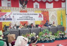 Walikota Hadiri Rapat Paripurna Istimewa HUT KK Walikota Kotamobagu Ir Hj Tatong Bara