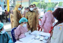 Walikota Tinjau Vaksinasi Empat Kecamatan Walikota Tatong Bara