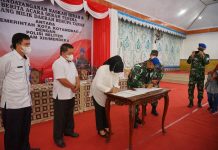 Walikota-Komandan POM Tandatangani Naskah Hibah dan Serah Terima BMD Walikota Tatong Bara