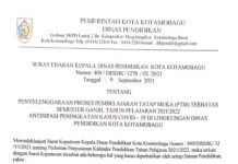 Sekolah Kotamobagu Diijinkan Gelar PTM Terbatas Surat Pelaksanaan PTM Terbatas