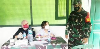 Suasana pelaksanaan program vaksinasi di Kabupaten Boltim