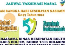 Esok, Pemkab Boltim Gelar Vaksinasi Massal Vaksinasi Covid-19