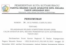 Ini Jadwal Masing-masing Peserta SKB Kotamobagu