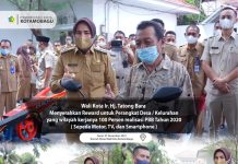 Capai PBB-P2, Walikota Serahkan Berbagai Reward Kepada Perangkat