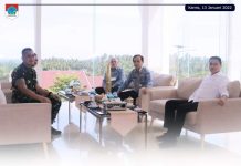 Bangun Pabrik Amunisi, Danyon Armed Kunjungi Bupati SSM