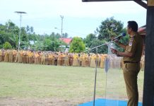 Pimpin Apel Perdana, Bupati: Junjung Tinggi Disiplin, Profesionalitas, dan loyalitas Bupati Boltim Sam Sachrul Mamonto