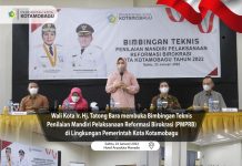 Walikota Tatong Bara Buka Bimtek PMPRB