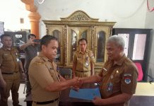Pemkab Boltim Gelar Serah Terima Jabatan Inspektur Daerah Sekda Boltim Sonny Warokah