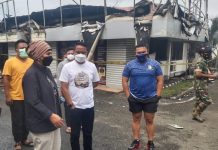 Usai Kebakaran Gedung Utama Polres Kotamobagu, Bupati Langsung Temui Kapolres Bupati Boltim Sam Sachrul Mamonto