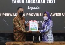Walikota Tatong Bara Serahkan LKPD 2021 ke BPK RI Perwakilan Sulut