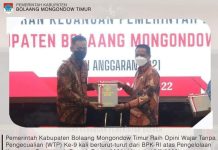 Bupati SSM Terima WTP dari BPK RI Perwakilan Sulut