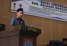 Bupati Sam Sachrul Mamonto Hadiri Rapat Paripurna DPRD Boltim