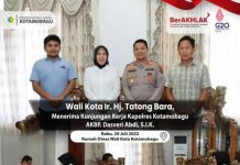Wali Kota Tatong Bara Terima Kunjungan Kapolres AKBP Dasvery Abdi