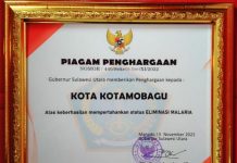Kotamobagu Raih Penghargaan Eliminasi Malaria
