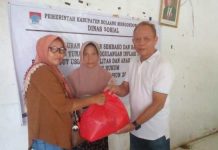 Dinas Sosial Boltim Salurkan Bantuan Dampak Inflasi di Kecamatan Modayag dan Mooat