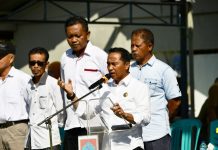 Bupati SSM Pimpinan Apel Kerja Bersama di Kecamatan Motongkad, Begini Penyampaiannya