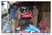 Pemkab Boltim Salurkan Bantuan Dampak Angin Kencang