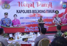 Bupati SSM Hadir Kenal Pamit Polres Boltim Bupati Sam Sachrul Mamonto