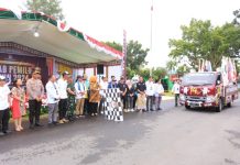 Wali Kota Tatong Bara Hadiri Serah Terima Kirab Pemilu 2024