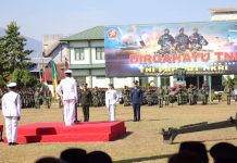 Pj Walikota Asripan Nani Hadiri HUT TNI di Makodam XIII Merdeka