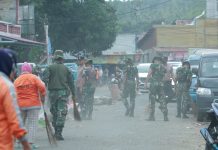 Sambut Hari Juang TNI-AD, Kodim Bolmong Gelar Aksi Bersih-bersih Pasar Hari Juang TNI-AD ke 78