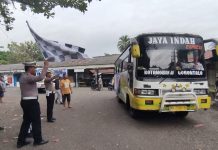 Polres Kotamobagu Berangkatkan Peserta Mudik Gratis dari Terminal Bonawang