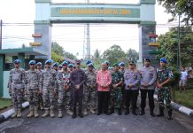 Pj Wali Kota Sambut Kedatangan Satgas BGC Konga Kompi Senapan C Yonif 713/ST
