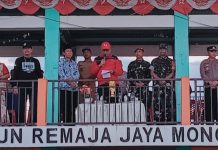 Pj Bupati Limi Mokodompit Membuka Turnamen Sepakbola Desa Mongkoinit