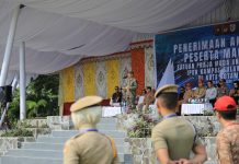 Pj Wali Kota Irup Apel Penerimaan Satuan Praja Muda