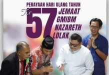 Pj Bupati Hadiri Perayaan HUT ke – 57 GMIBM Nazareth Lolak