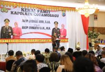 Pj Wali Kota Asripan Nani Hadiri Kenal Pamit Kapolres Kotamobagu