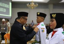 Pj Walikota Abdullah Mokoginta Kukuhkan 36 Paskibraka 2024, Ini Harapannya