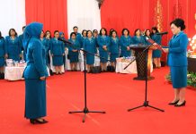 Pj Walikota Abdullah Mokoginta Hadiri Pelantikan Ketua TP-PKK Kotamobagu