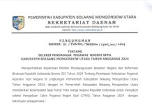 Pendaftaran Dibuka! Pemkab Bolmut Umumkan Formasi hingga Jadwal Seleksi CPNS