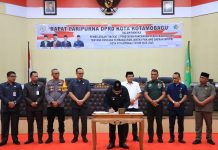 Pj Wali Kota Abdullah Mokoginta Hadiri Paripurna RPJPD 2025-2045