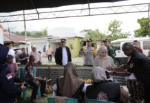 Pj Wali Kota bersama Dandim dan Kapolres Pantau Pemungutan Suara di TPS