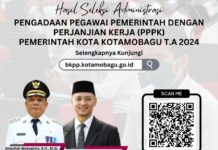 Pengumuman Hasil Seleksi Administrasi PPPK Kotamobagu, 49 Tidak Memenuhi Syarat
