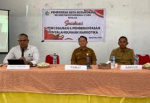 Pemkot Kotamobagu Gelar Sosialisasi Pencegahan dan Pemberantasan Penyalahgunaan Narkotika