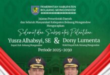 Pimpin Bolmong, Yusra-Donny Dilantik Presiden Prabowo Subianto