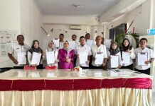 Kepala Disdikbud Bolsel Pimpin Jajaran melakukan Penandatanganan Perjanjian Kinerja dan Pakta Integritas