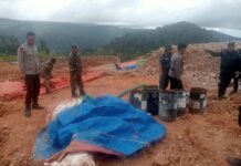 Aparat Gelar Operasi Penertiban PETI di Konsesi PT JRBM, Baliho Larangan Perambahan Hutan Dipasang di Upper Tobayagan