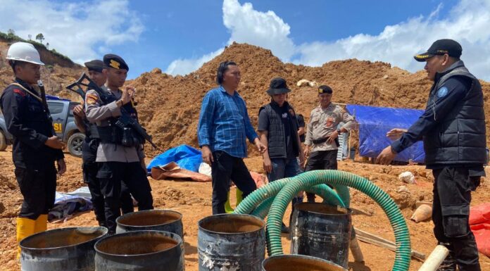Gakkum Kehutanan Sita dan Sidik Tambang Liar di Kilo 12 Bolsel